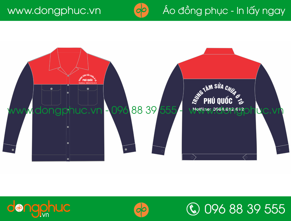 Áo bảo hộ đồng phục TT sửa chữa oto